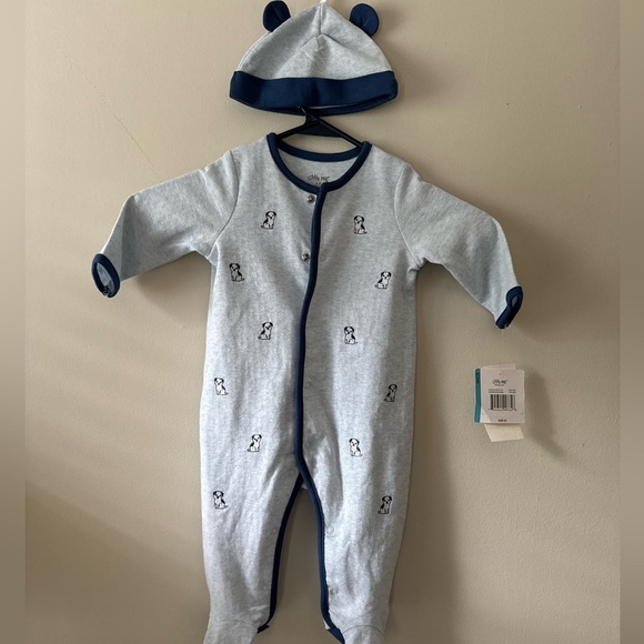 Little Me One Piece Footed Sleeper with Hat - Puppy Toile size 6M NWT - Picture 1 of 2